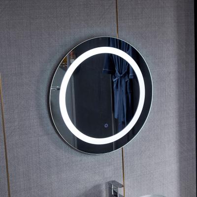 China Modern Storage Wall Light Electric Led Light Backlit Round Bright Smart Bathroom Mirror With Led Lights for sale