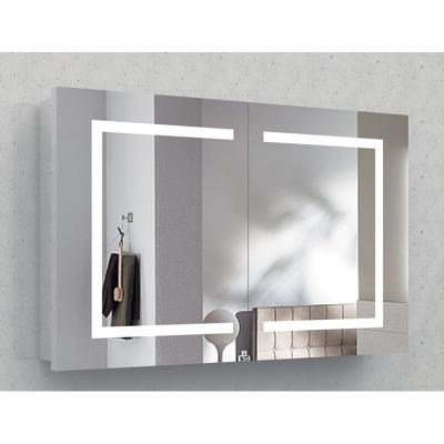 China European Wall Mounted Sliding Bathroom Mirror Vanity Mirror Cabinet Modern Wall Mounted Bath Room Hanging Wardrobe for sale