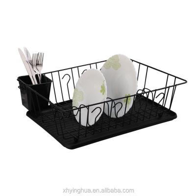 China Hot Selling Viable Multifunctional Powder Coating Iron Wire Dish Rack Kitchen Storage Rack for sale