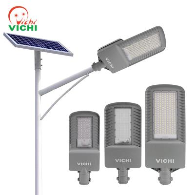 China Roads Vichi 100w ip65 Timer Municipal Aluminum Infrared Sensor Municipal Waterproof Die Casting Solar Street Light for sale