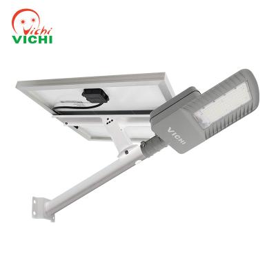 China Vichi 120w ip65 municipal waterproof light control timer roads infrared sensor integrated solar street lights for sale