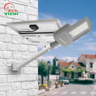 China Vichi 200w ip65 light control municipal waterproof timer roads infrared sensor all in one outdoor solar street light for sale