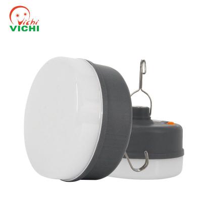 China Wholesale Vichi Hand Vertical LED Night Camping Light Lamp Outdoor Hanging Plastic Cover PP Top Shell+PC Matte Diffusion Plug Portable Battery Cute Tent for sale