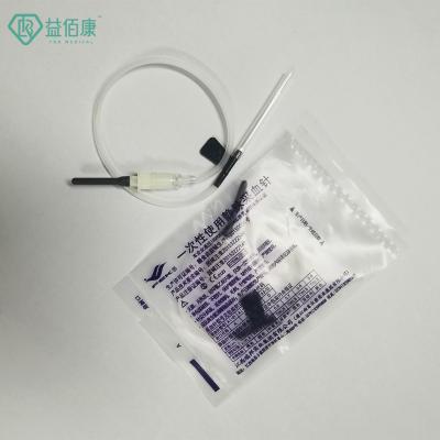 China Blut-Sammlungs-Schmetterlings-Nadel des Schwarz-22G mit einem Wing Individual Package zu verkaufen