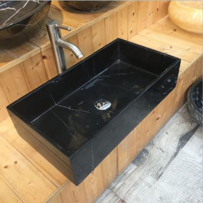 China Shampoo Sinks Modern Stone Marble Rectangular Hotel Sink Modern Vessel Bathroom Sink for sale