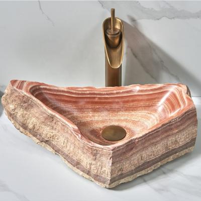 China Modern Natural Stone Sink Onyx Shape Sink Natural Shape Table Top Single Sink Bathroom Sink for sale