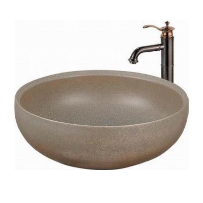 China Hot Chinese Style Turned Shape Colorful Paint Ceramic Sink Basin for sale