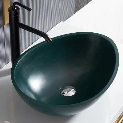 China Modern Artificial Stone Basin Countertop Vanity Top Lavatory Sink for sale