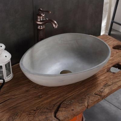 China Modern Bathroom Sink Modern Concrete Wash Basin Sink Oval Bathroom Sink for sale