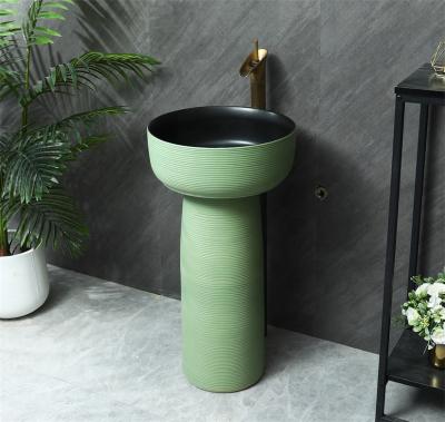 China The Traditional Freestanding Hand Wash Basin With Alone Good Prices Ceramic Stand Up Wash Basin for sale