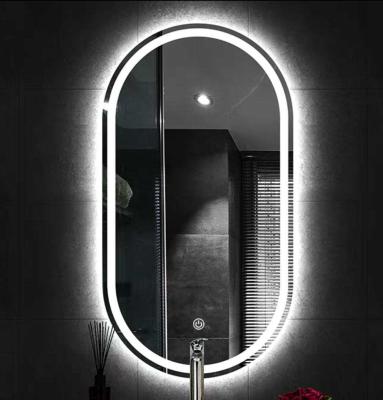 China Internet Celebrity Runway Illuminated Arch Shape Led Bathroom Mirror for sale