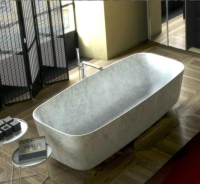 China Carrara Interesting Wholesale White Freestanding Bathtub Design White Marble Bathtub for sale