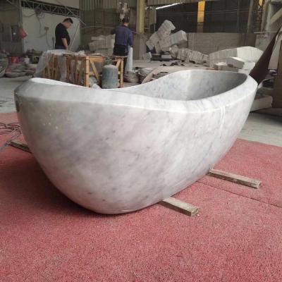 China Freestanding Bathtub Natural Marble Stone China Factory Stone Bathtub for sale