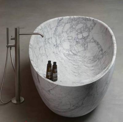 China Stone Freestanding Natural Bathtub Luxury Apartment Bathroom Tub for sale