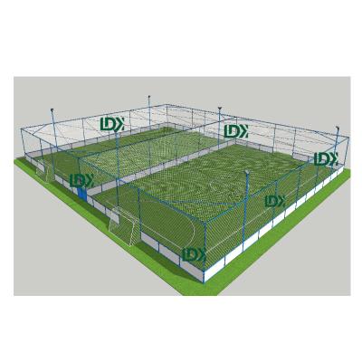 China Customized football pitching sports pitch soccer field/full set sports pitching equipment/universal sports football cage for sale