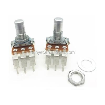 China 16mm Strip Pcb Mount 90degree Single Pin Rotary Potentiometer RV161 for sale