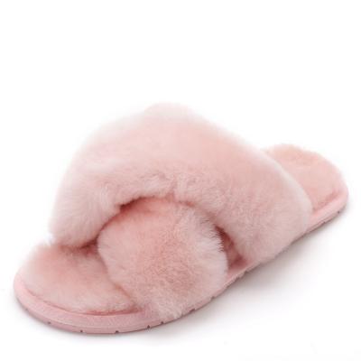 China Fashion tend the same type of all-in-one sheepskin and woolen slippers for women's cotton mop winter home indoor heat thickened woolen mop for sale