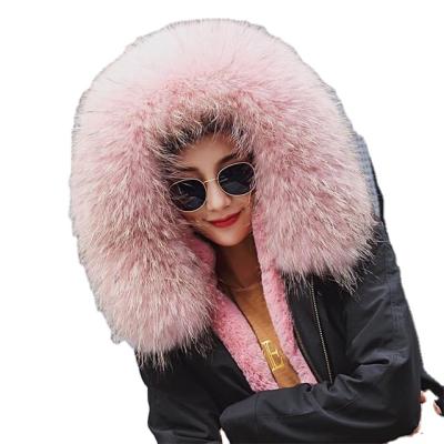 China Luxury Fur Collar Raccoon Apparel Wholesaler Detachable Fox Fur Collar for sale