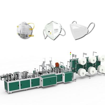 China Disposable Face Mask Making Disposable Surgical Tie On Face Mask Making Machine With Elastic Ear Band Mask Tie Machine for sale