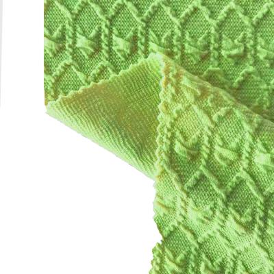 China 2022 new waterproof fashion clothes knit stretch 99% polyester fabric for green green dress for sale