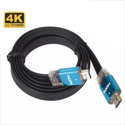 China COMPUTER Gold Plated LED Projector Flat Round Glowing LED Hdmi 2.0 Repair Cable 2.0 4K Hdmi Cable for sale