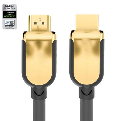 China Newest High Flexible Style 48gbps Kabel Hdmi 2.1 2M UHD 8k 4k/120hz Male To Male Gol Gold HDMI Cable for sale