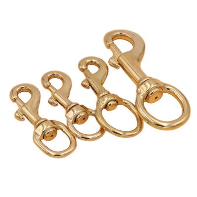 China BT-B04 Outdoor Solid Swivel Activity Swivel Clips Main Carabiner Straps Around High Polish Antique Brass Snap Hook for sale