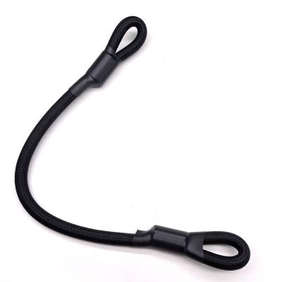 China BT-O01 Elastic Polyester Cord With Flat Hook Sale Stretch Black Polyester Bungee Cord for sale