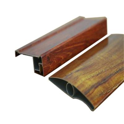 China Decorations Wood Grain Aluminum Profile Furniture Flexible Tube for sale