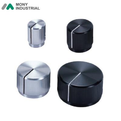 China Painted long straight knurling indicator rounded top edges aluminum knob for pedal for sale