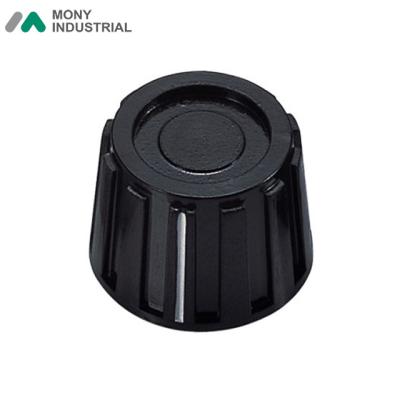 China Phenolic And Brass Encoder Insert Screw Fix Black Knob With 6mm 6.4mm Shaft Hole for sale