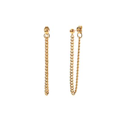 China TRENDY Wholesale Earrings Allergy proof non fading stainless steel chain earrings earrings for sale