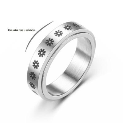 China CLASSIC Fingertip rings anti-anxiety decompression Turn the ring Stainless steel ring for sale