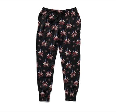 China Wholesale Custom Hot-selling Breathable Spandex Polyester Sweatpants Maple Leaf Women Printed Joggers for sale