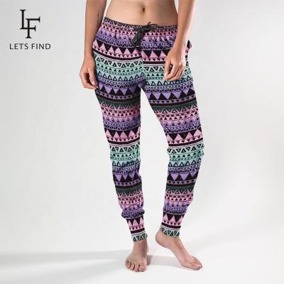 China Wholesale Hot-selling Custom Printed Spandex Polyester Sweatpants Women Aztec Breathable Joggers for sale