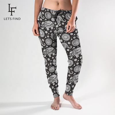 China Breathable Wholesale Spandex Elephants Patterned Sweatpants Custom Sublimation Printed Women Joggers for sale