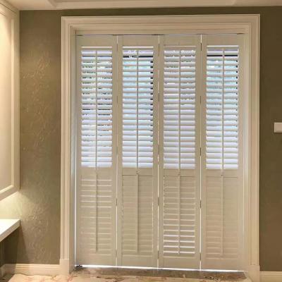 China Anti - Bacteria / Waterproof Removable Interior Bi - Ply Plantation Shutter For House Design for sale