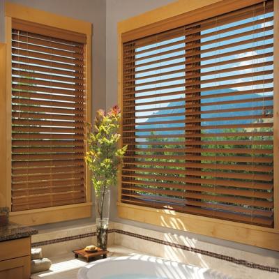 China Anti-bacteria/Waterproof 50mm High Quality Colored Slats Wooden Venetian Blind For Home Decor for sale