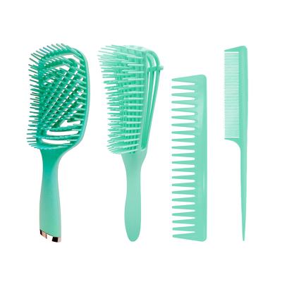 China Salon Detangling Brush Hair Comb Set for Curly Hair Barber Accessories Hair Care Styling Tools for sale