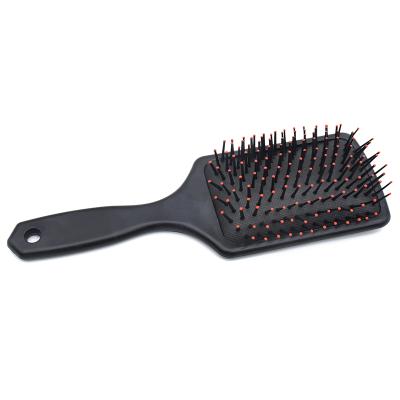 China Customized Long Lasting Logo Black Cushion Hair Comb Straighter Massage Brush for Women Men Salon for sale