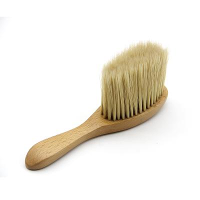 China Professional Haircut Neck Face Soft Cloth Sweeps Barber Cleaning Hairbrush Salon Hair Sweep Brush for sale