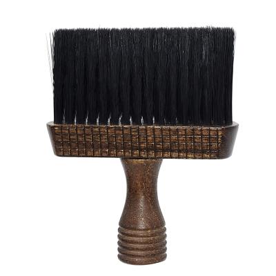 China Soft and Comfortable Vintage Style Barber Shop Tools Neck Duster Brush with Wooden Handle for Haircut Cleaning for sale