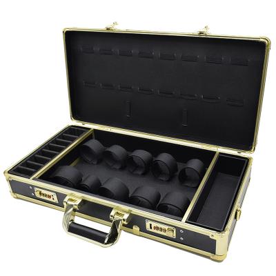 China Durable High Quality Professional Aluminum Barberio Tool Case Box With Passwords Barberio Logo Custom Briefcase for sale