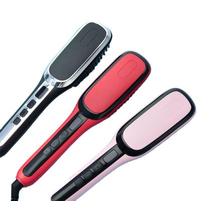 China Household Electric Rechargeable Ceramic Portable Comb Hair Dryer Fast Straightener Brush for sale