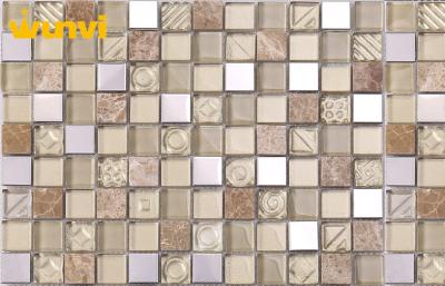 China Malla profesional - teja montada de la pared de cristal de mosaico de Backsplash para el cuarto de baño en venta