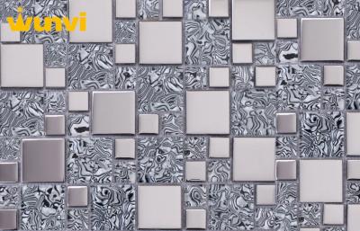 China Eco - Friendly Amber Vein Glass Mosaic Wall Tile For Exterior Building for sale