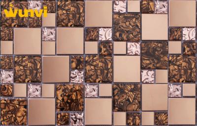 China OEM Glossy Glass Mosaic Decorative Tiles For Kitchen Backsplash , SGS for sale