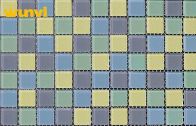 China Professional Anti - Slipping Iridescent Glass Mosaic Tile For Fountains for sale