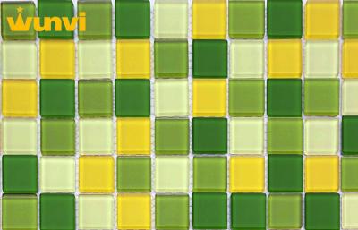 China Water - Proof Iridescent Glass Mosaic Tile , Outdoor Mosaic Floor Tiles for sale