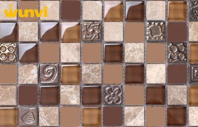 China Natural Glossy Glass Ceramic Mosaic Tiles , Ceramic Wall Tiles For Kitchen for sale